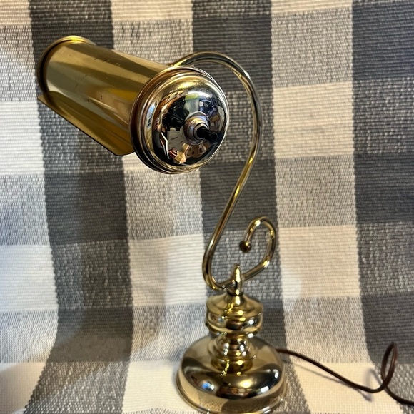 Vintage Underwriters Laboratories Brass Portable Banker Piano Student Desk Lamp - Picture 14 of 14